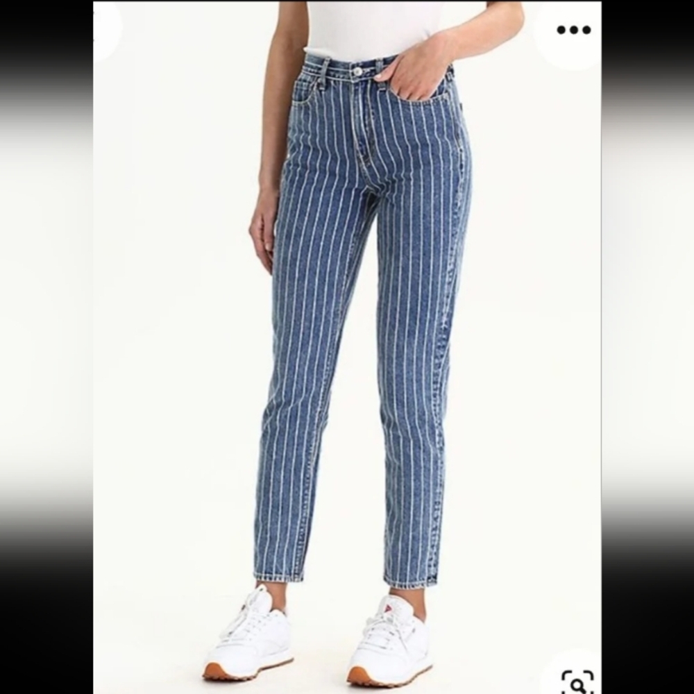 AMERICAN EAGLE striped mom jeans